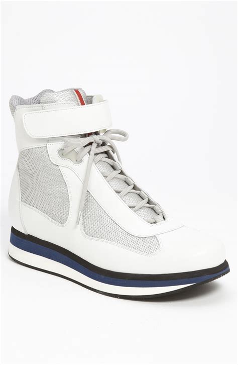 prada high tops white|high top Prada americas cup.